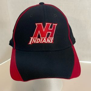 New Hampshire Indians New Era 39Thirty fitted Med/Lg red black Baseball hat cap
